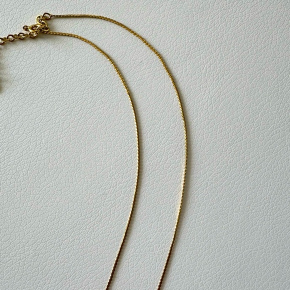 DIOR Gold Tone CD Necklace with Rhinestones in Excellent Condition - Picture 6 of 8